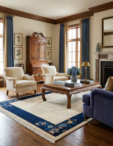 5' 6 x 8' 1 Hand Knotted Darya Wool Rug