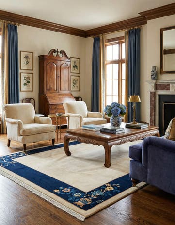 5' 6 x 8' 1 Hand Knotted Darya Wool Rug