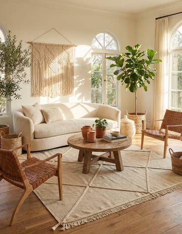 4' 10 x 6' 10 Hand Woven Moroccan Wool Rug