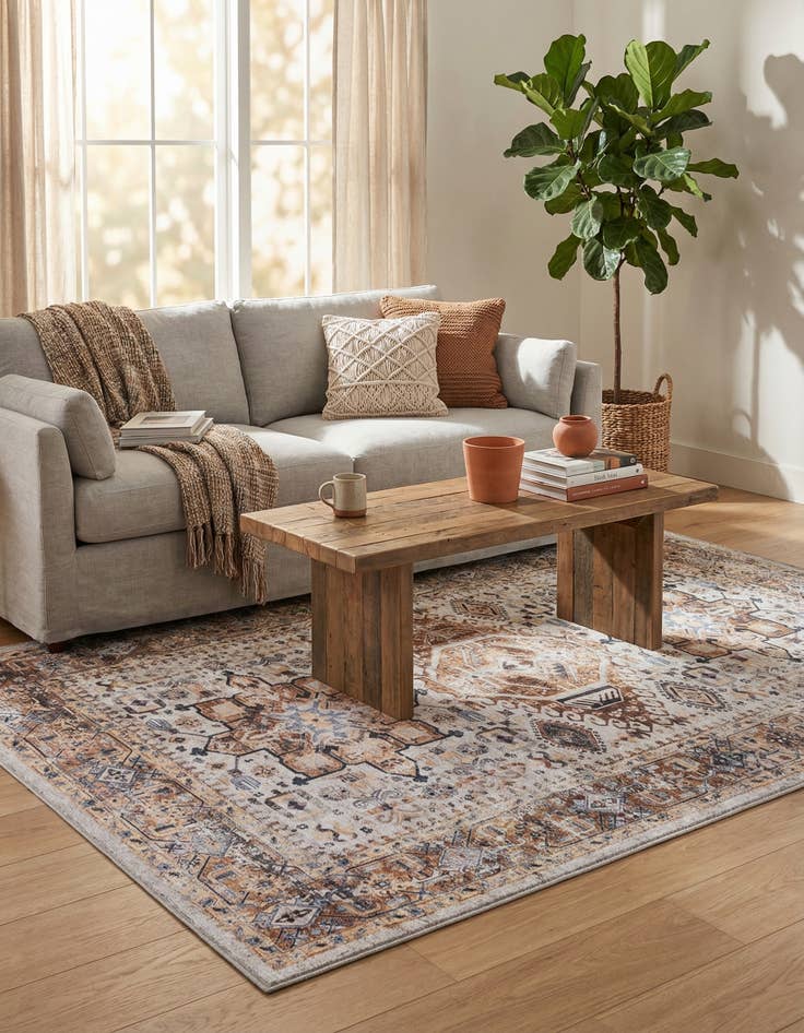 Detail image of 5' x 8'  Washable Yara Rug