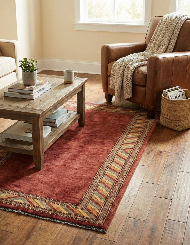 Detail image of  3' 2 x 5'  Hand Knotted Ziegler Oriental Wool Rug