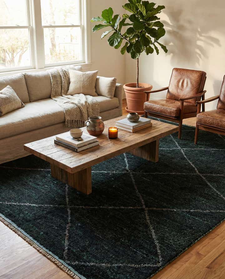 5' x 8' 3 Hand Knotted Moroccan Wool Rug