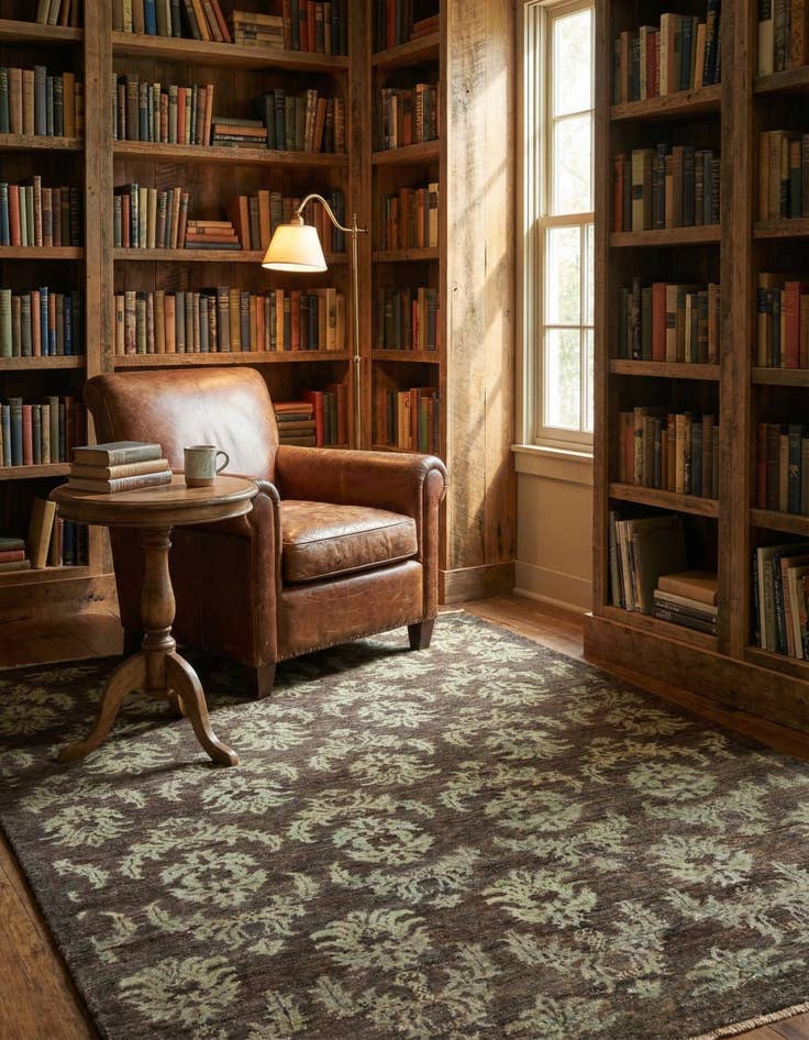 Detail image of 5' x 6' 4  Hand Knotted Modern Ziegler Rug