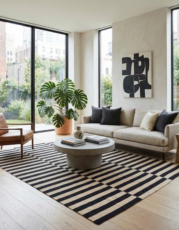 5' 9 x 7' 9 Hand Woven Kilim Modern Wool Rug