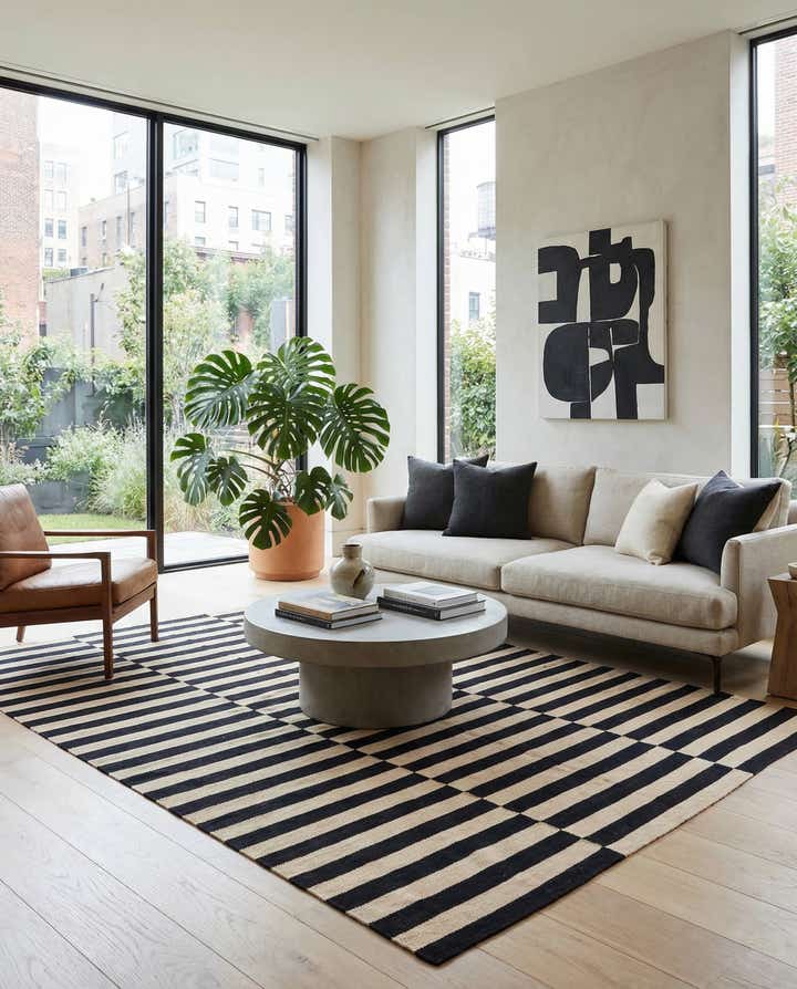 5' 9 x 7' 9 Hand Woven Kilim Modern Wool Rug