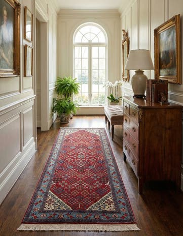 5' 3 x 13' 1 Hand Knotted Maymeh Wool Runner Rug