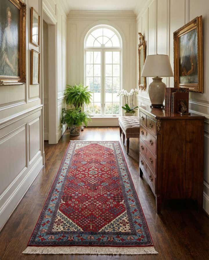 5' 3 x 13' 1 Hand Knotted Maymeh Wool Runner Rug