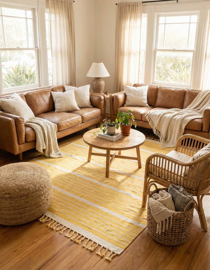 Detail image of 9' x 12'  Hand Woven Chindi Cotton Rug