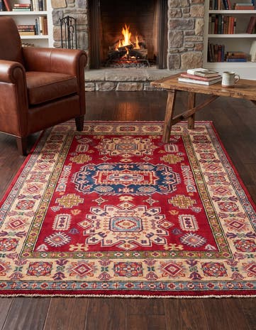 3' 11 x 6' Hand Knotted Kazak Rug