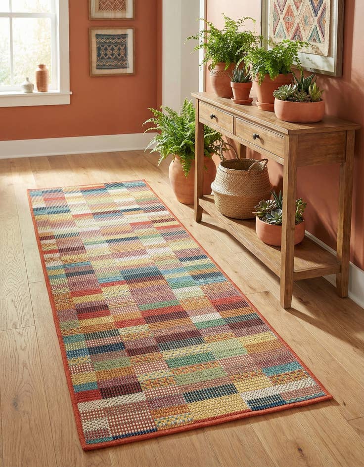Detail image of  2' x 5' 1  Washable Baja Indoor / Outdoor Runner Rug