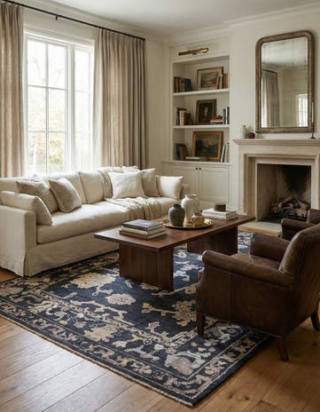 10' 2 x 13' 10 Hand Knotted Oushak Wool Rug