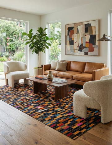 5' 1 x 7' 11 Cowhide - Patchwork Rug