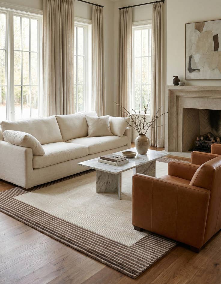 Detail image of 6' 8 x 9' 10  Hand Knotted Darya Wool Rug