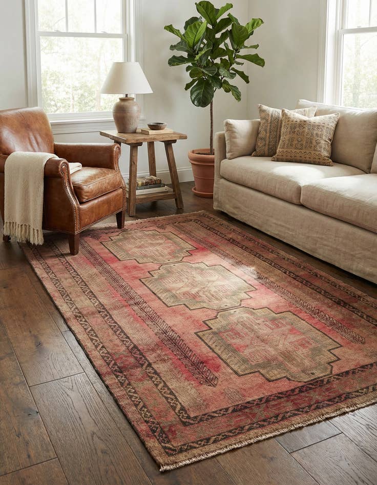 Detail image of 3' 6 x 6' 1  Hand Knotted Ultra Vintage Persian Wool Rug