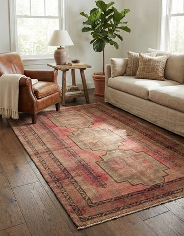 3' 6 x 6' 1 Hand Knotted Ultra Vintage Persian Wool Rug