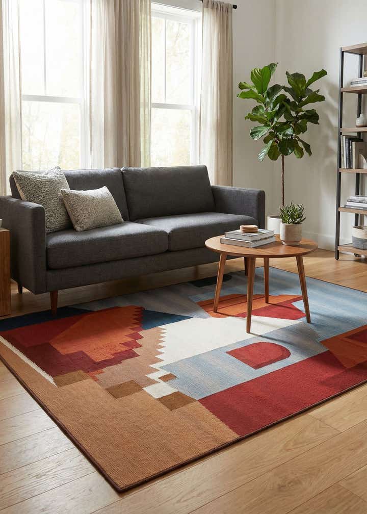 5' x 8' Easy-Clean Modern Indoor / Outdoor Rug