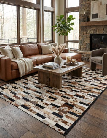 5' 1 x 7' 11 Cowhide - Patchwork Rug