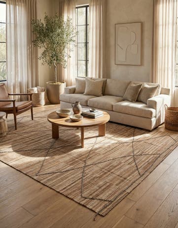 8' 6 x 9' 5 Hand Woven Kilim Modern Wool Rug