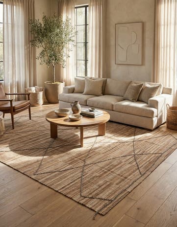 8' 6 x 9' 5 Hand Woven Kilim Modern Wool Rug