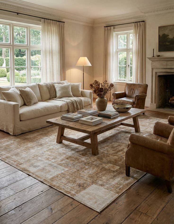 Detail image of 7' 10 x 11' 7  Hand Knotted Ultra Vintage Persian Wool Rug