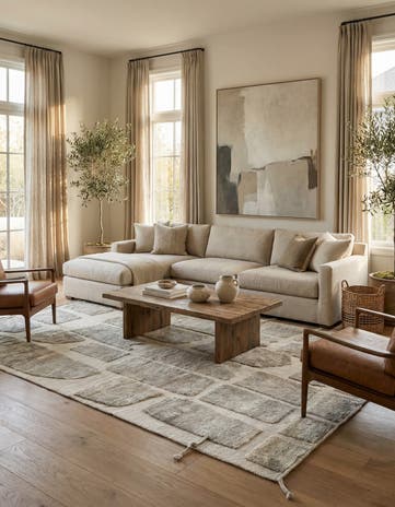 6' 4 x 10' Hand Knotted Moroccan Wool Rug