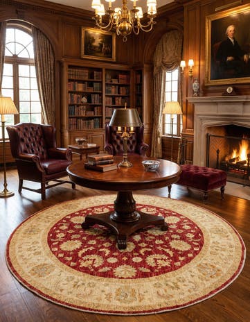 6' 7 x 6' 8 Kaizar Wool Round Rug