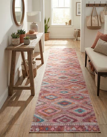 Terracotta Washable Sisu Runner Rug