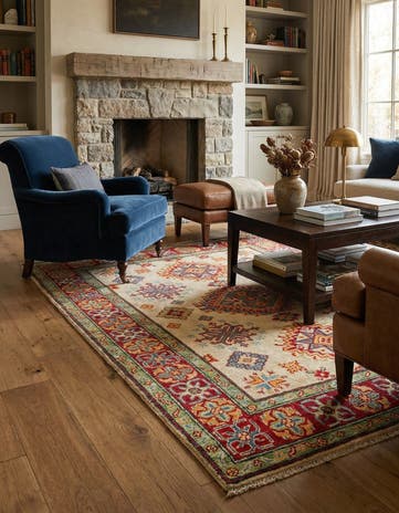 4' x 6' Hand Knotted Kazak Rug