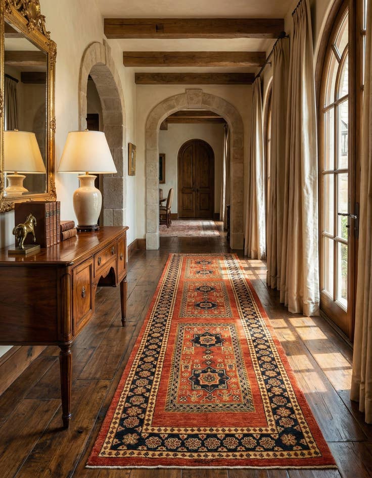 Detail image of 2' 9 x 9' 9 Luribaft Wool Runner Rug