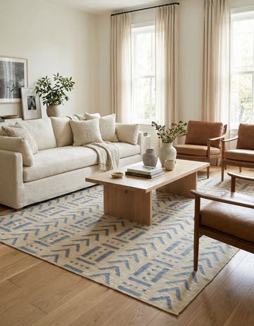 5' 2 x 6' 8 Hand Woven Kilim Modern Wool Rug