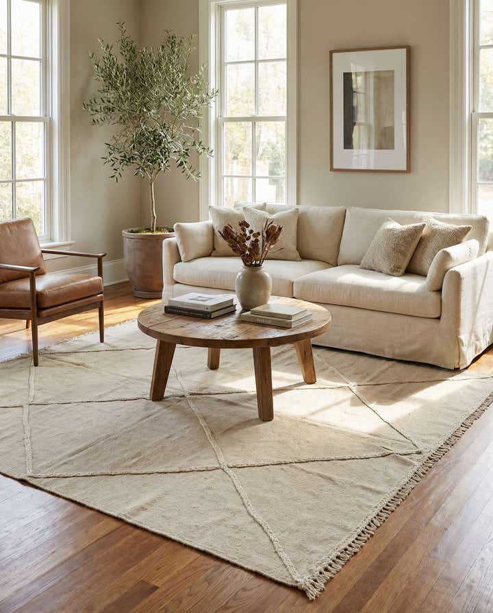 5' x 6' 5 Hand Woven Kilim Modern Wool Rug