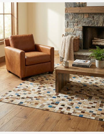 4' 1 x 5' 11 Cowhide - Patchwork Rug