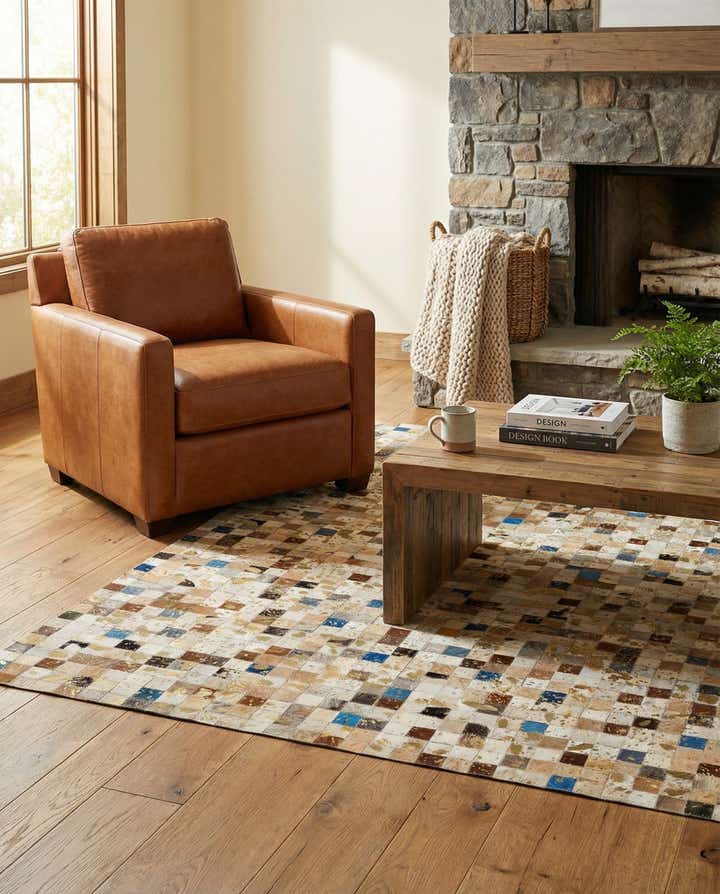 4' 1 x 5' 11 Cowhide - Patchwork Rug