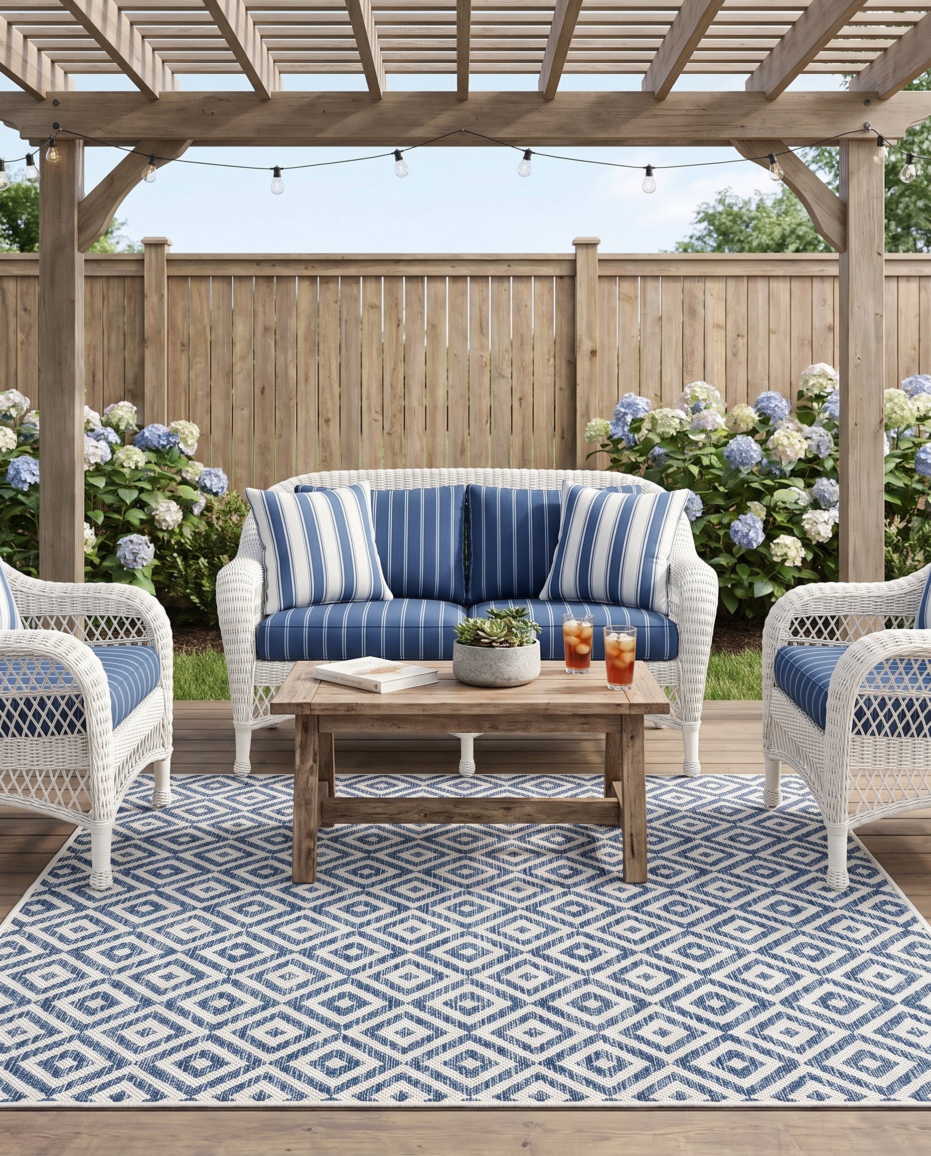 5' 3 x 8' Easy-Clean Jill Zarin Costa Rica Indoor / Outdoor Rug