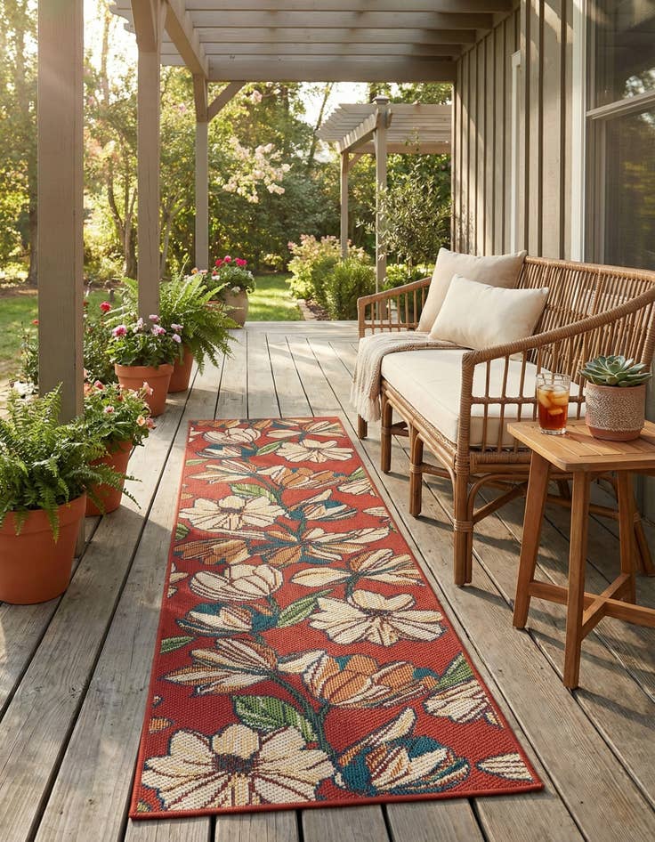 Detail image of 2' 7 x 10'  Washable Baja Indoor / Outdoor Runner Rug