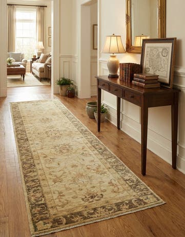 2' 6 x 9' 9 Hand Knotted Peshawar Ziegler Runner Rug