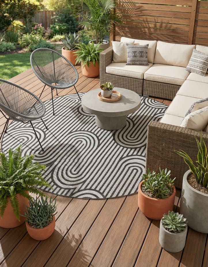 10' x 10' Easy-Clean Modern Indoor / Outdoor...