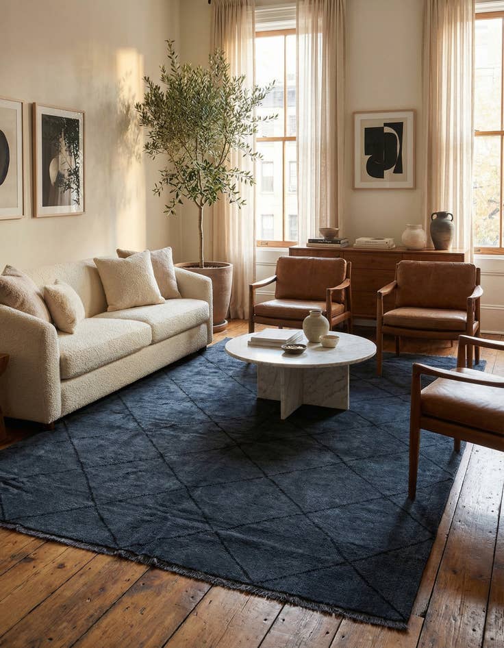 Detail image of 5' x 8' 1  Hand Knotted Moroccan Wool Rug