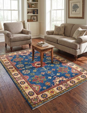 4' 10 x 6' 6 Hand Knotted Kazak Rug