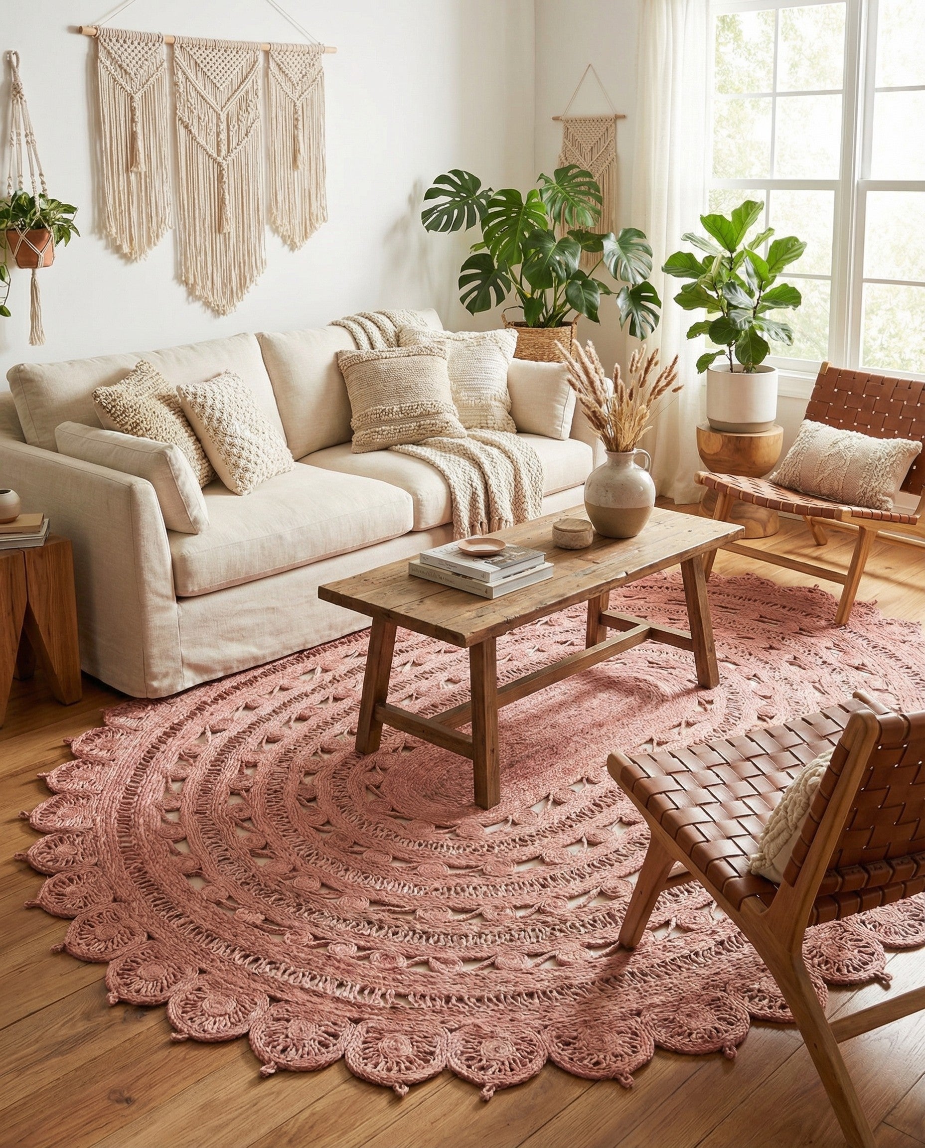  7' 10 x 10'  Hand Braided Jute Oval Rug