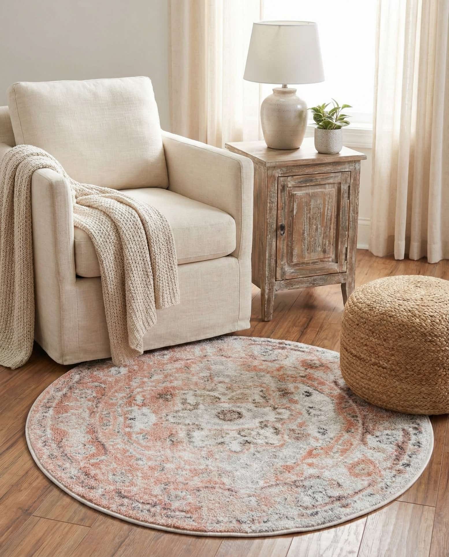3' x 3' Madeline Vintage Round Rug