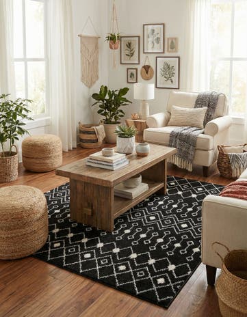 5' 3 x 5' 3 Moroccan Trellis Square Rug