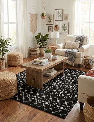 5' 3 x 5' 3 Moroccan Trellis Square Rug
