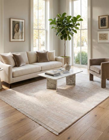 6' 7 x 9' 9 Hand Knotted Darya Wool Rug