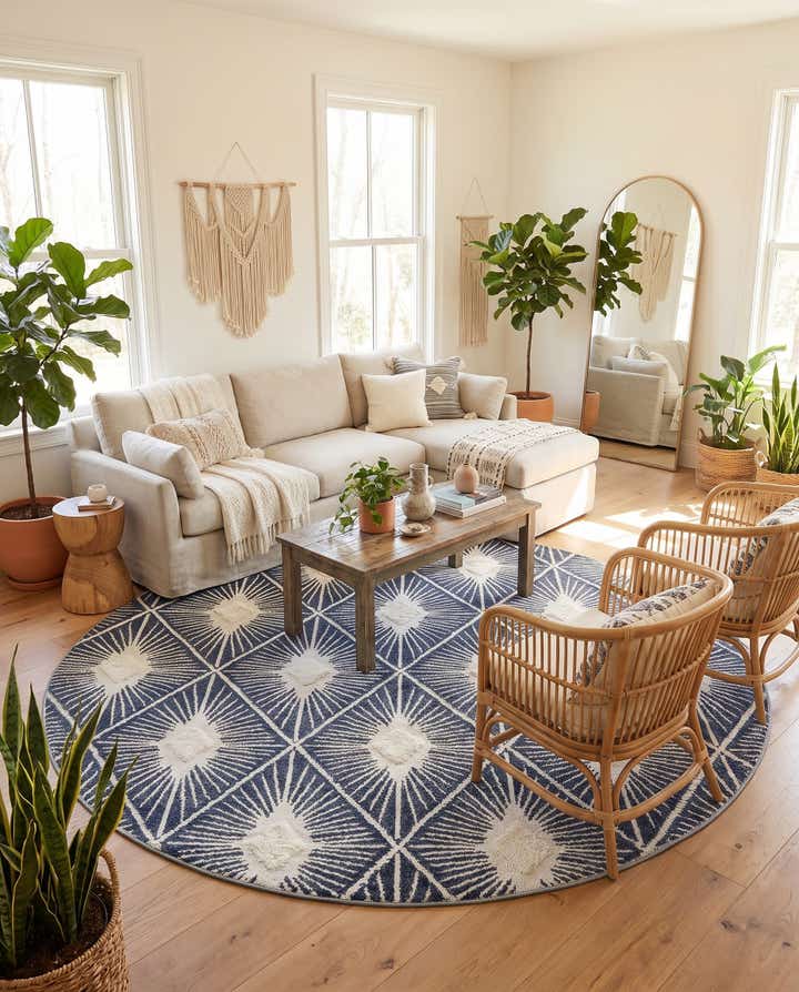10' x 10' Boho Round Rug