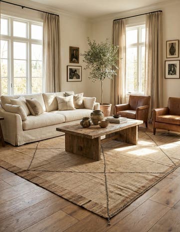 10' 9 x 11' 10 Hand Knotted Moroccan Wool Rug