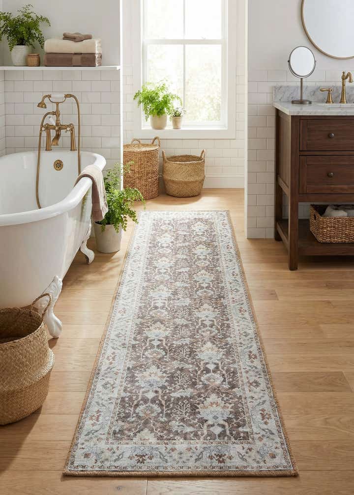 2' x 8' Washable Timeless Runner Rug