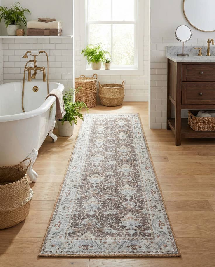 Detail image of 2' x 8' Washable Timeless Runner Rug