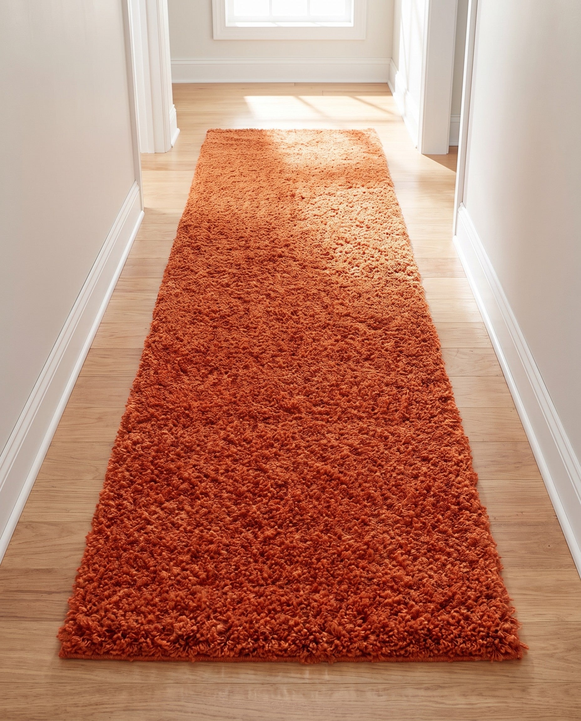 80cm x 430cm Solid Shag Runner Rug