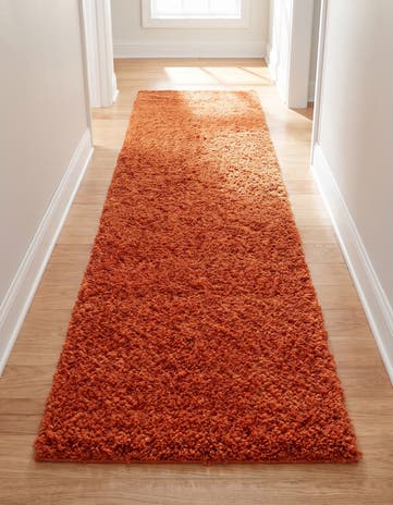 80cm x 430cm Solid Shag Runner Rug